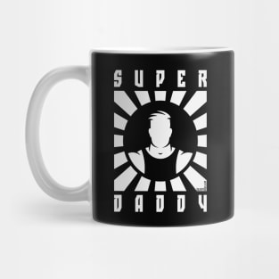 Super Daddy (Dad / Papa / Rays / White) Mug